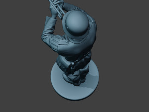 german musician soldier ww2 stand trumpet g8 3D Print Model