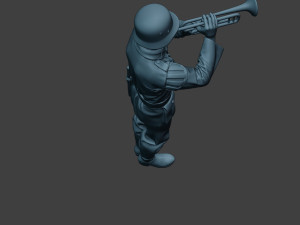 german musician soldier ww2 stand trumpet g8 3D Print Model