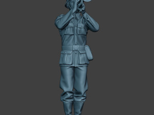 german musician soldier ww2 stand trumpet g8 3D Print Model