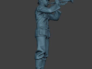 german musician soldier ww2 stand trumpet g8 3D Print Model