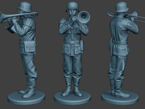 german soldiers military band pack1 ww2 g8 Modèles 3D en vedette