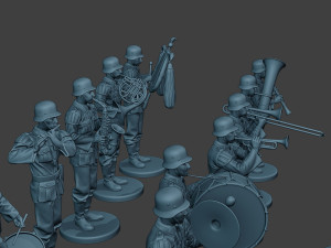 german soldiers military band pack1 ww2 g8 Modèles 3D en vedette