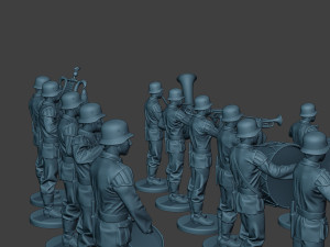 german soldiers military band pack1 ww2 g8 Modèles 3D en vedette
