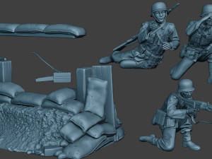 german soldiers ww2 mg42 g7 pack1 Modelo de impresión 3D