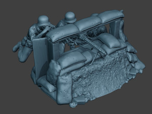 german soldiers ww2 mg42 g7 pack1 Modelo de impresión 3D