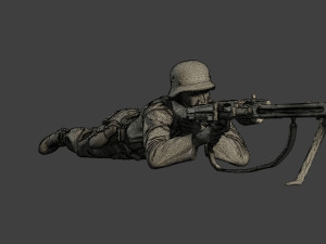 german soldiers ww2 mg42 g7 pack1 Modelo de impresión 3D