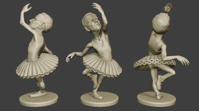 joe biden ballet meme Modello di stampa 3D .c4d .max .obj .3ds .fbx .stl .blend 