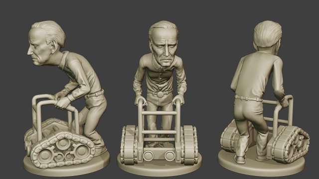 joe biden old walker meme 3D Print Model .c4d .max .obj .3ds .fbx .stl .blend 