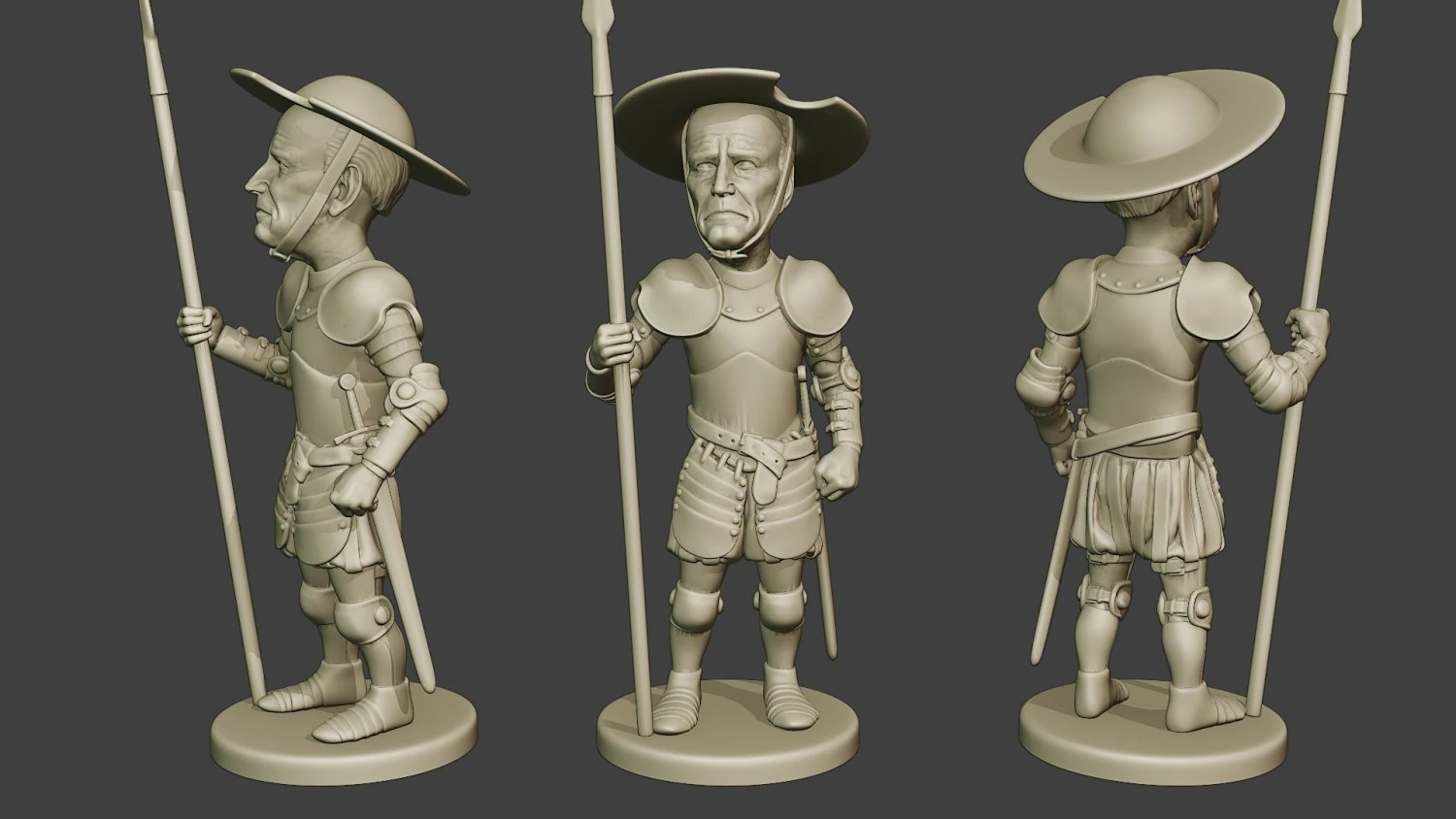 joe biden quixote meme 3D Print Model .c4d .max .obj .3ds .fbx .stl .blend 