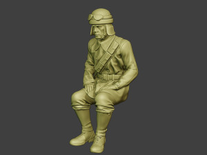 italian tank crew unit ww2 sit2 itcu1 3D Baskı Modeli