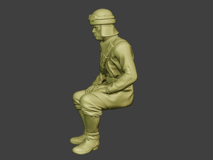 italian tank crew unit ww2 sit2 itcu1 3D Baskı Modeli