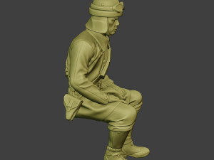 italian tank crew unit ww2 sit2 itcu1 3D Baskı Modeli