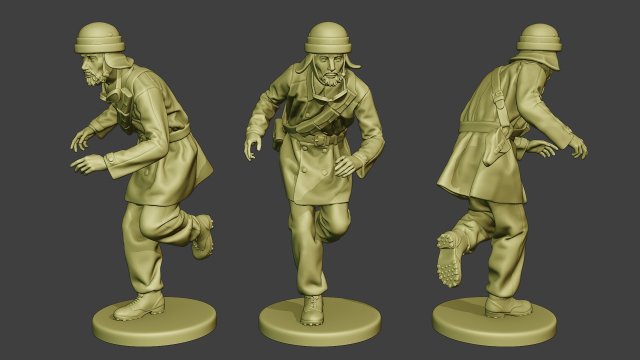 italian tank crew unit ww2 run itcu1 3D-Druckmodell .c4d .max .obj .3ds .fbx .stl .blend 