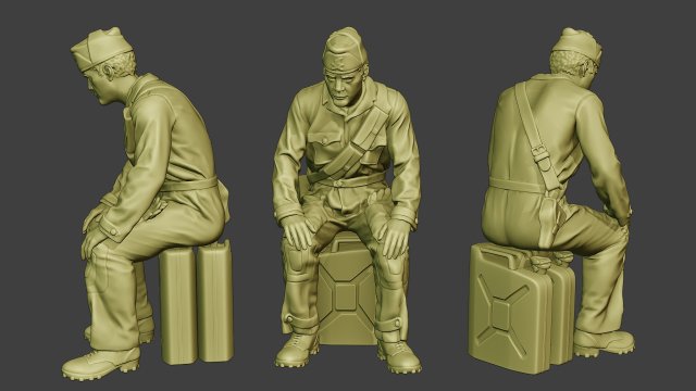 italian tank crew unit ww2 sit itcu1 Model do druku 3D .c4d .max .obj .3ds .fbx .stl .blend 
