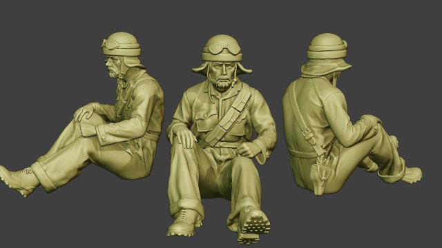 italian tank crew unit ww2 sit3 itcu1 3D-Druckmodell .c4d .max .obj .3ds .fbx .stl .blend 