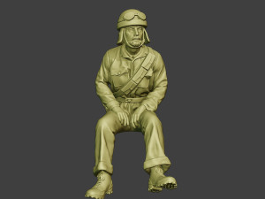 italian tank crew unit ww2 sit4 itcu1 3D Baskı Modeli