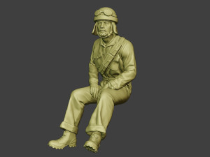 italian tank crew unit ww2 sit4 itcu1 3D Baskı Modeli