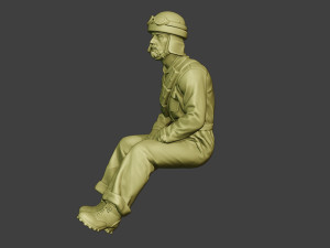 italian tank crew unit ww2 sit4 itcu1 3D Baskı Modeli