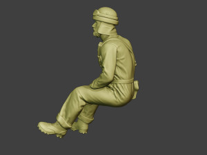 italian tank crew unit ww2 sit4 itcu1 3D Baskı Modeli