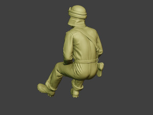 italian tank crew unit ww2 sit4 itcu1 3D Baskı Modeli