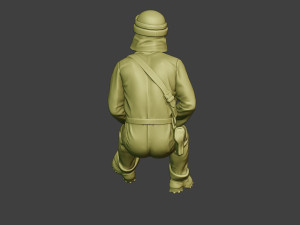 italian tank crew unit ww2 sit4 itcu1 3D Baskı Modeli