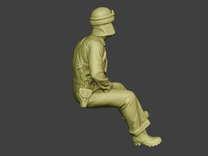 italian tank crew unit ww2 sit4 itcu1 3D Baskı Modeli