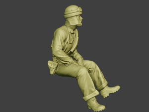italian tank crew unit ww2 sit4 itcu1 3D Baskı Modeli