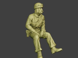 italian tank crew unit ww2 sit4 itcu1 3D Baskı Modeli