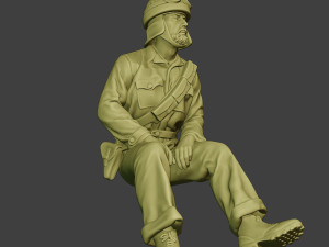 italian tank crew unit ww2 sit4 itcu1 3D Baskı Modeli