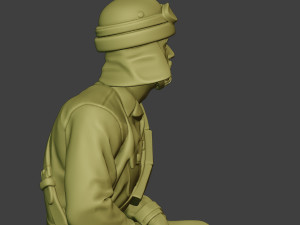 italian tank crew unit ww2 sit4 itcu1 3D Baskı Modeli