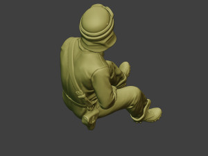 italian tank crew unit ww2 sit4 itcu1 3D Baskı Modeli