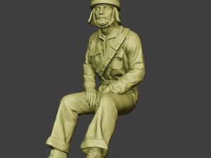 italian tank crew unit ww2 sit4 itcu1 3D Baskı Modeli