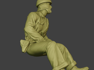 italian tank crew unit ww2 sit4 itcu1 3D Baskı Modeli