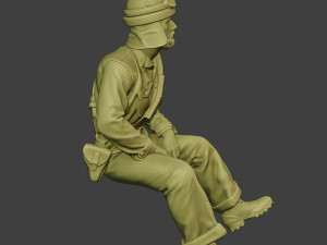 italian tank crew unit ww2 sit4 itcu1 3D Baskı Modeli