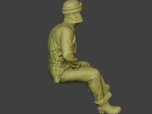 italian tank crew unit ww2 sit4 itcu1 3D Baskı Modeli
