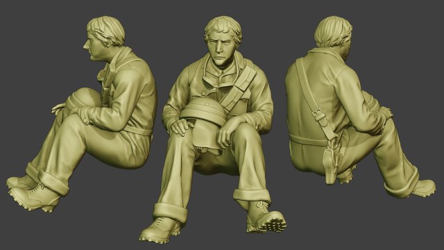 italian tank crew unit ww2 sit5 itcu1 3D Print Model .c4d .max .obj .3ds .fbx .stl .blend 