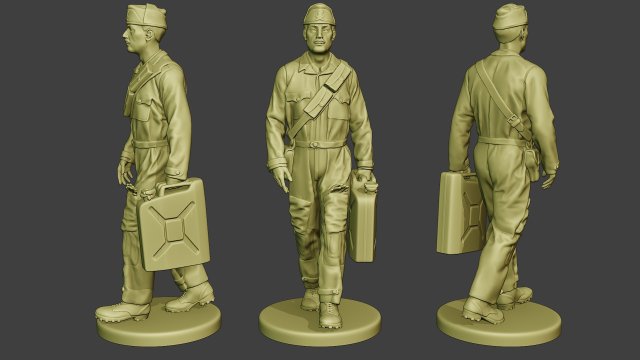 italian tank crew unit ww2 walk itcu1 3D 프린트 모델 .c4d .max .obj .3ds .fbx .stl .blend 