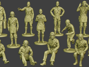 italian tank crew ww2 itcu1 pack 1 3D-printmodel