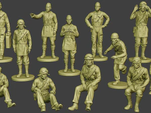 italian tank crew ww2 itcu1 pack 1 3D Print Model