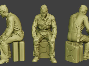 italian tank crew ww2 itcu1 pack 1 3D Print Model