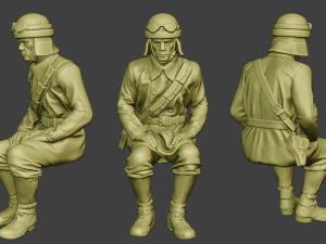 italian tank crew ww2 itcu1 pack 1 3D Print Model
