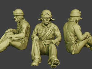 italian tank crew ww2 itcu1 pack 1 3D Print Model