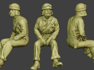italian tank crew ww2 itcu1 pack 1 3D Print Model