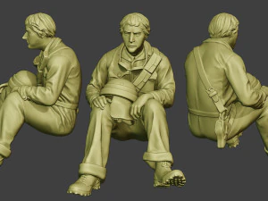 italian tank crew ww2 itcu1 pack 1 3D Print Model