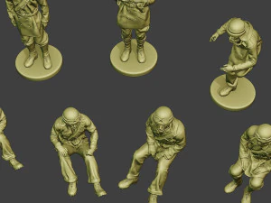 italian tank crew ww2 itcu1 pack 1 3D Print Model