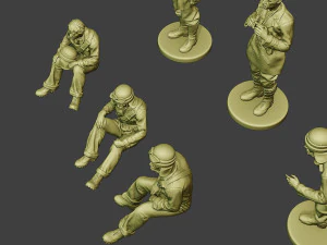 italian tank crew ww2 itcu1 pack 1 3D Print Model
