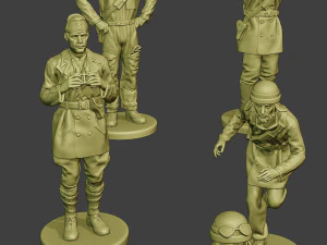 italian tank crew ww2 itcu1 pack 1 3D Print Model