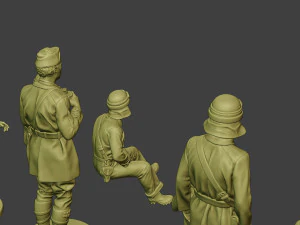 italian tank crew ww2 itcu1 pack 1 3D Print Model