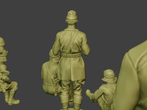 italian tank crew ww2 itcu1 pack 1 3D Print Model