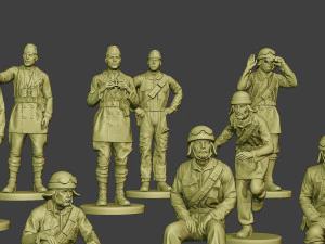 italian tank crew ww2 itcu1 pack 1 3D Print Model
